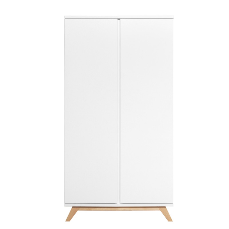 wardrobe 2 doors gaspard white/wood