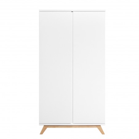 wardrobe 2 doors gaspard white/wood