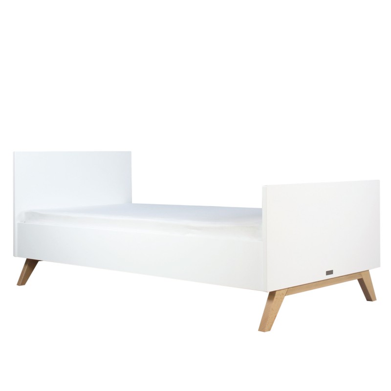 bed 90x200 Gaspard white/wood 2