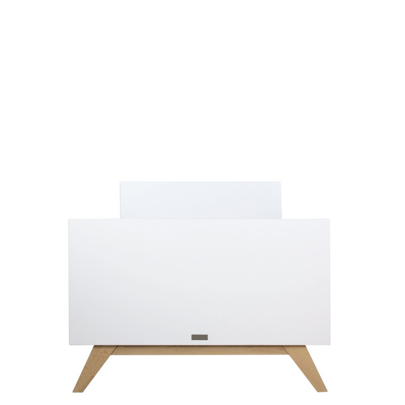 bed 90x200 Gaspard white/wood 4