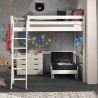 pack mezzanine bed armchair chest of drawers white