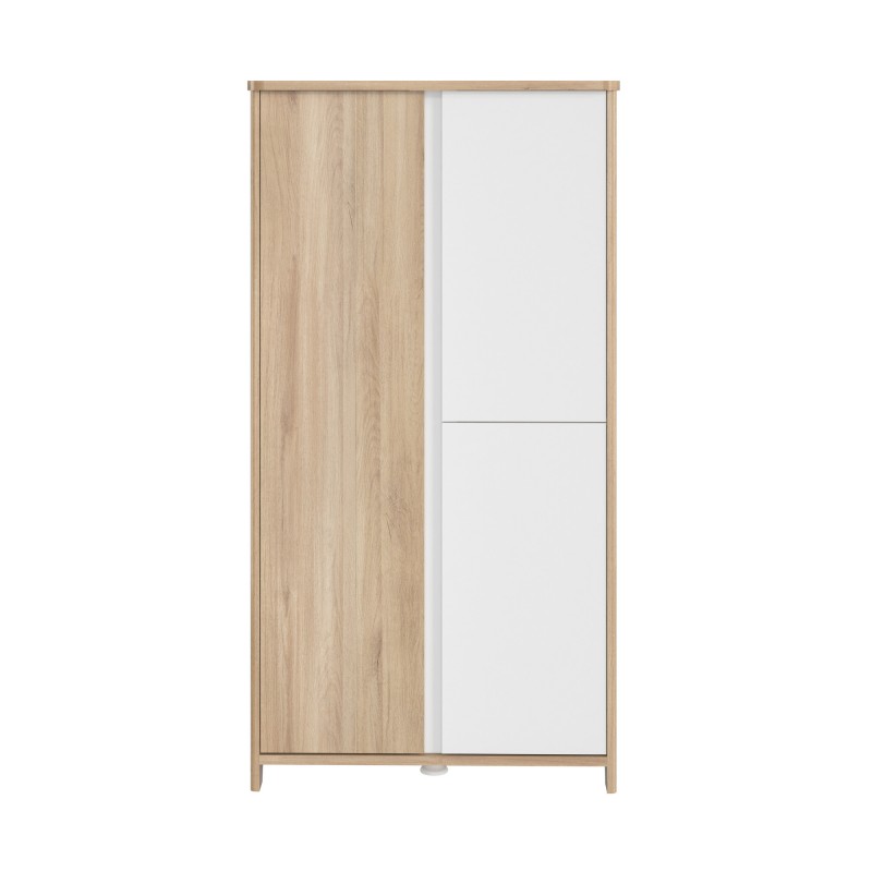 wardrobe 3 doors hector white/oak