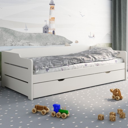 pack pull out bed + 2 mattress arthur white