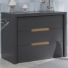 commode 3 tiroirs gris anthracite