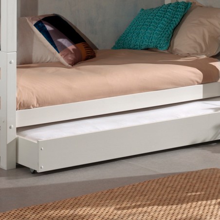 tiroir de rangement pour lit superposé blanc