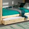 tiroir de rangement pour lit superposé bois naturel