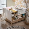 evolving twin baby bed with storage amélie