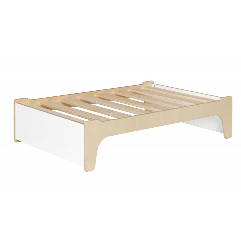 montessori type bed 90x140 lucien white wood