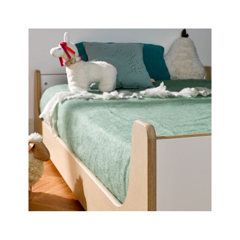 montessori evo bed + chest 90x140/190 lucien white wood