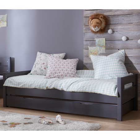 Bunk bed and trundle bed 90x190 Tom anthracite