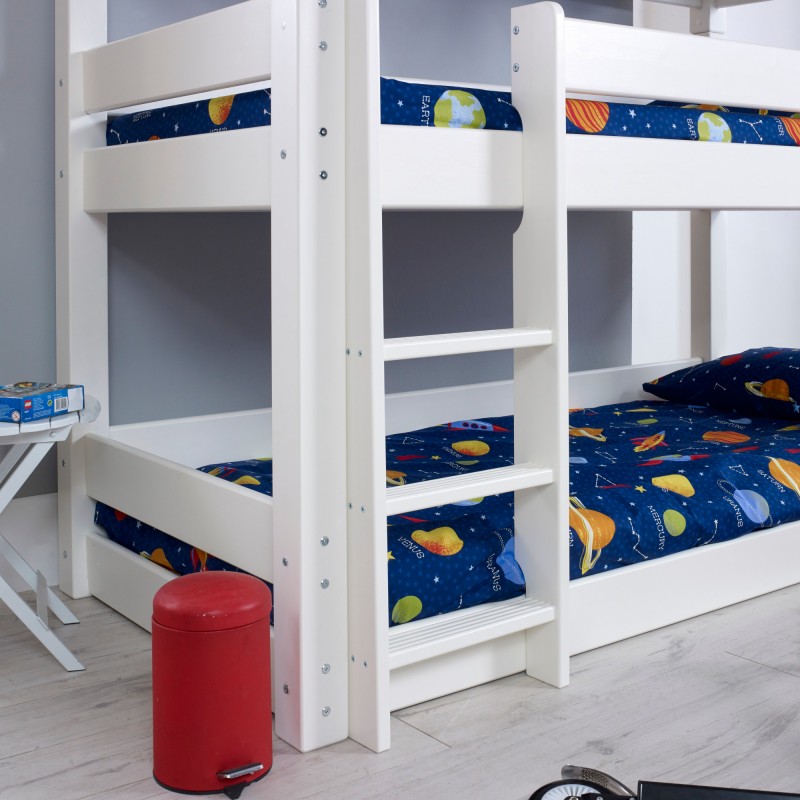 Cabin Bunk Bed 90x200 White Alfred, Cabin Bunk Bed Assembly Instructions