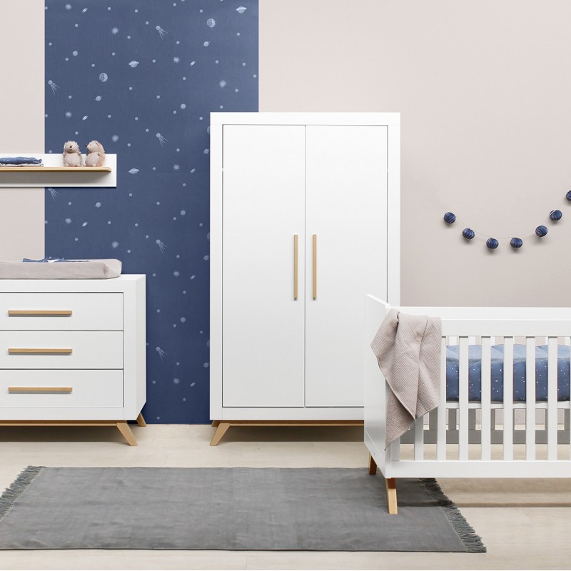baby bedroom alix white/wood