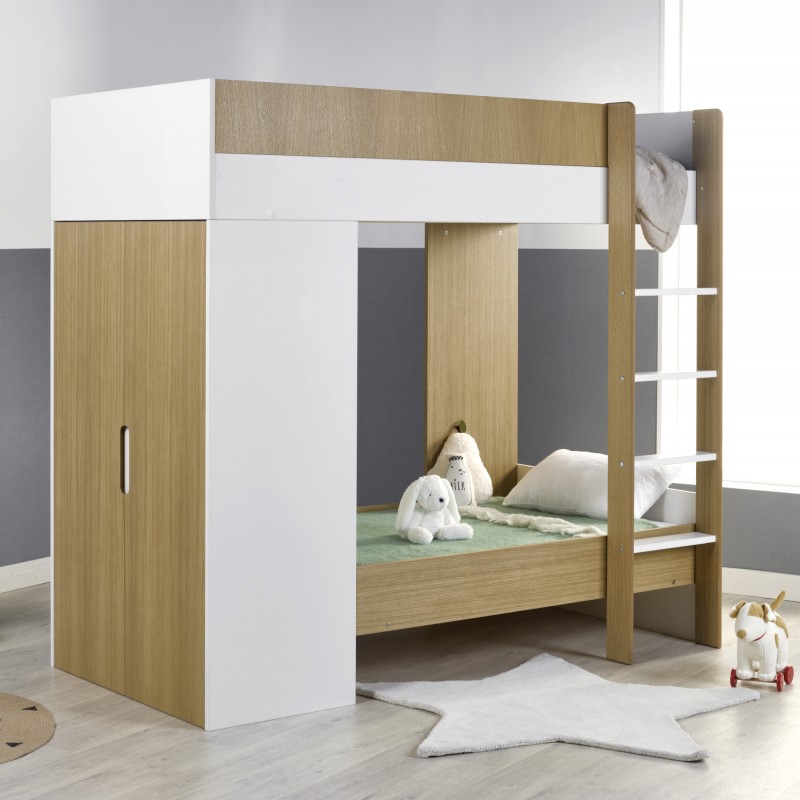 Evolving Bunk Bed With Wardrobe 90x190, Bunk Beds With Wardrobe Storage