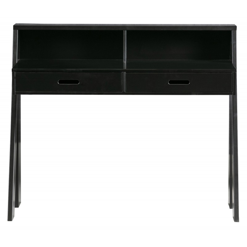 desk 38x111 2 drawers solid pine black