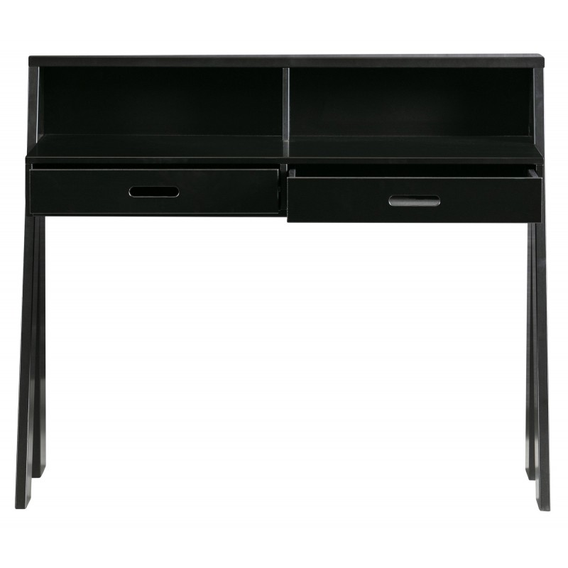 desk 38x111 2 drawers solid pine black