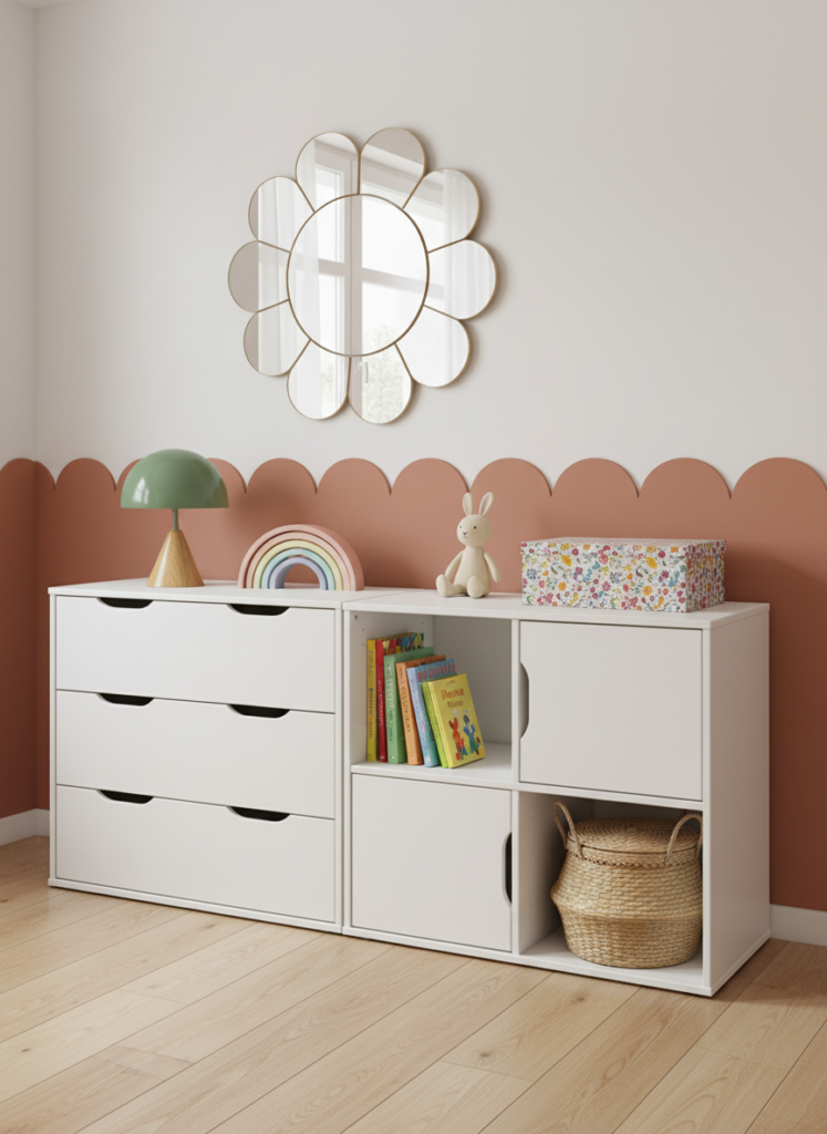 Commode 3 tiroirs COLETTE et Meuble à cases ARTHUR